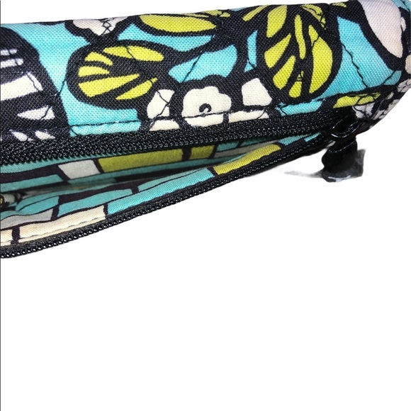 Vera Bradley green & blue floral wallet - Picture 5 of 9